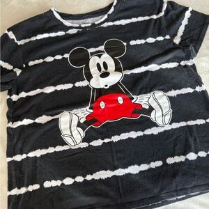 Disney Black and White Mickey Mouse Tee